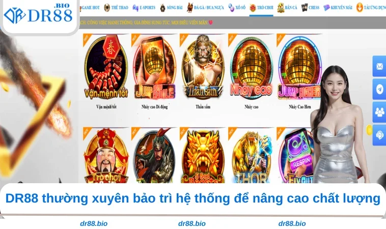 Đăng Nhập DR88 3 DR88 thường xuyên bảo trì hệ thống để nâng cao chất lượng